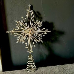 TreeTopper Stunning Silver , gemstone and acrylic Christmas Tree Topper